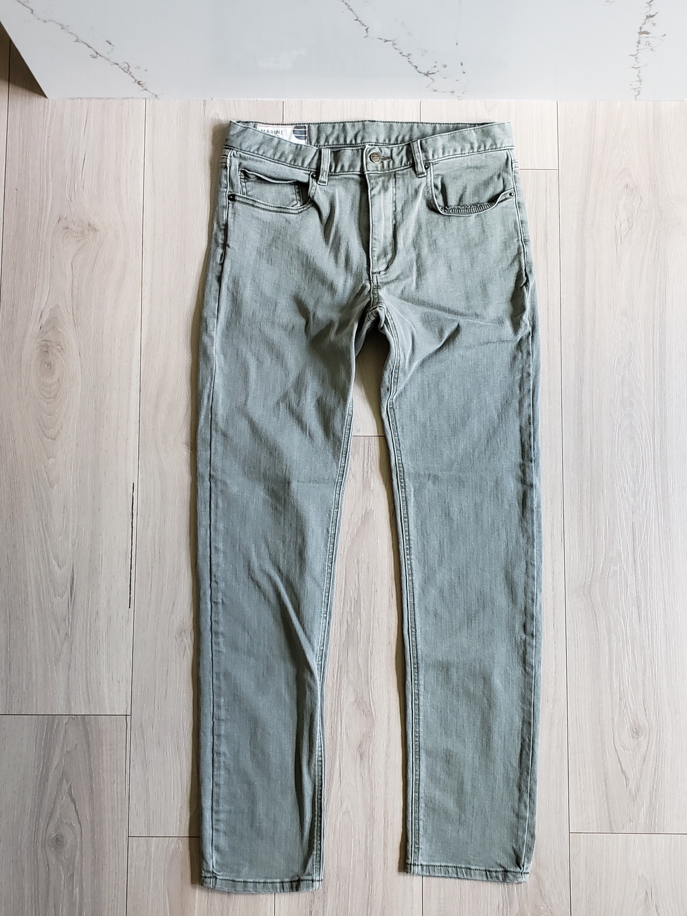 Marine Layer Flex Terry Pant Athletic Fit Mens 30x30 Olive Green